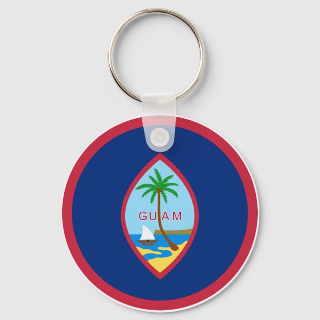 Guam flag keychain (Front)