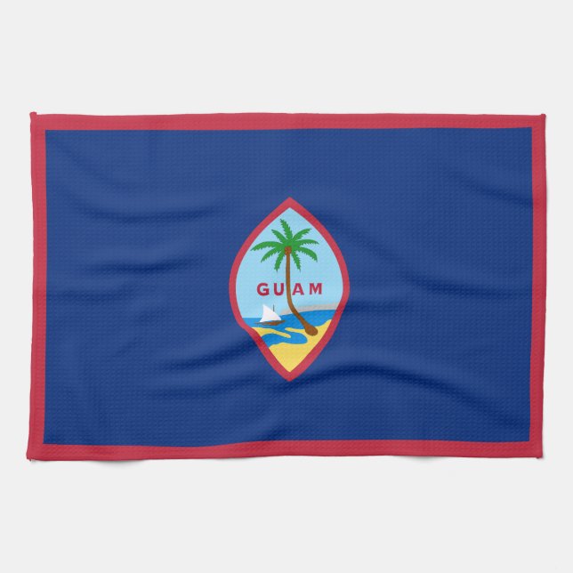 Guam Flag Kitchen Towel (Horizontal)