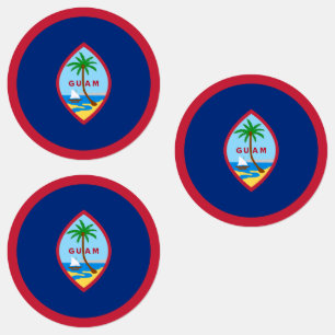 Guam Flag Labels
