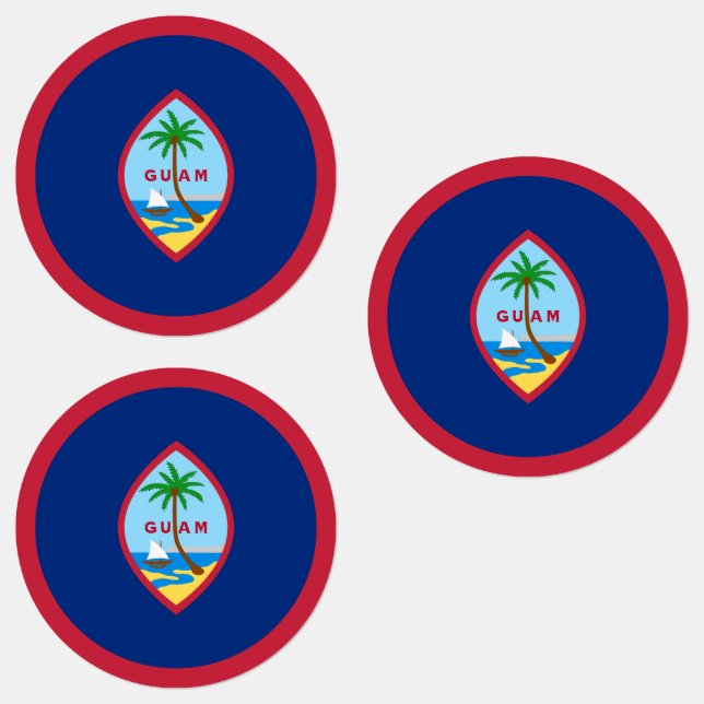 Guam Flag Labels (Group)