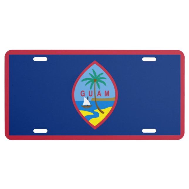Guam Flag License Plate (Front)