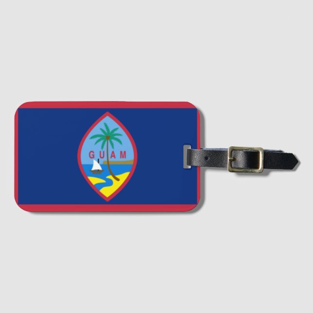 Guam Flag Luggage Tag (Front Horizontal)