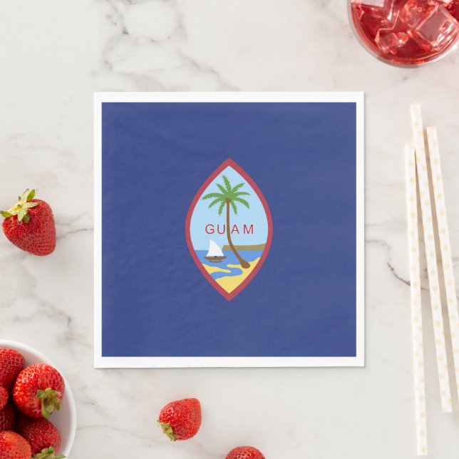 Guam flag napkins (Insitu)
