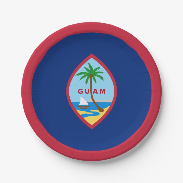 Guam Flag Paper Plates (Front)