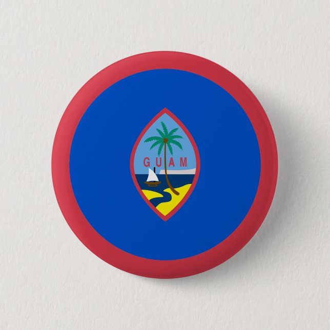 Guam Flag Pinback Button (Front)