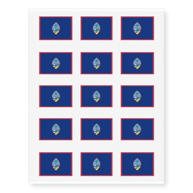 GUAM FLAG --.png Temporary Tattoos (Front)