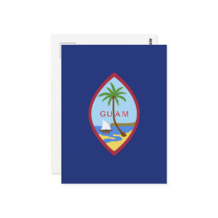 Guam flag postcard