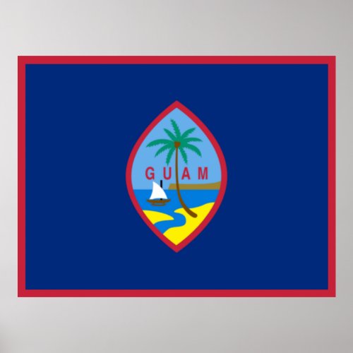 Guam Flag Poster