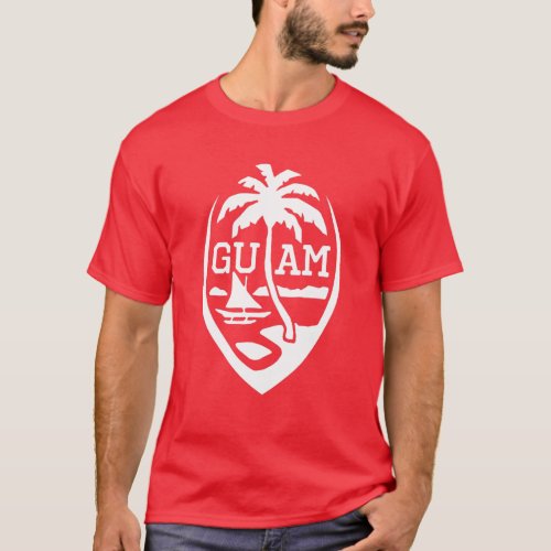 Guam Flag Seal USA 671  Guamanian Mens Chamorro R T_Shirt