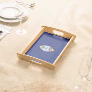 Guam flag serving tray