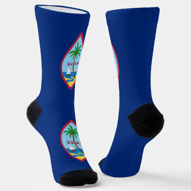 Guam Flag Socks (Angled)
