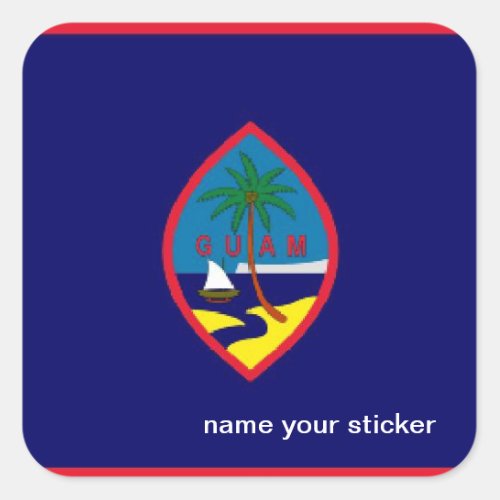 Guam flag sticker