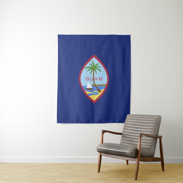 Guam flag tapestry (In Situ)