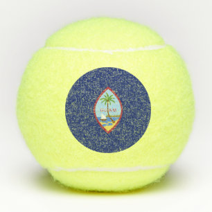 Guam flag tennis balls
