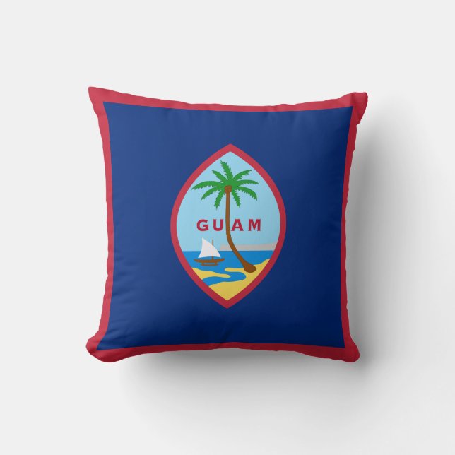 Guam Flag Throw Pillow (Front)