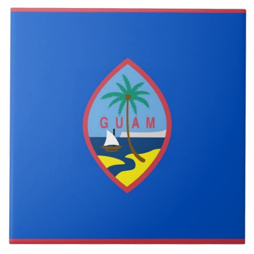 Guam Flag Tile