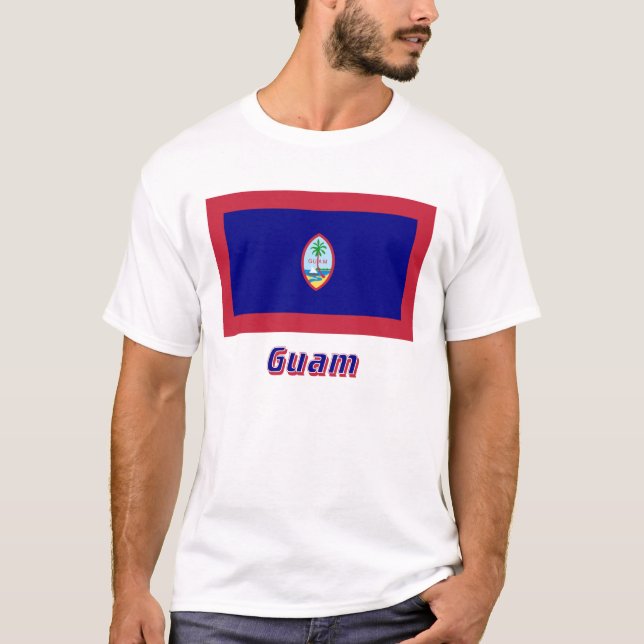 Guam Flag with Name T-Shirt (Front)