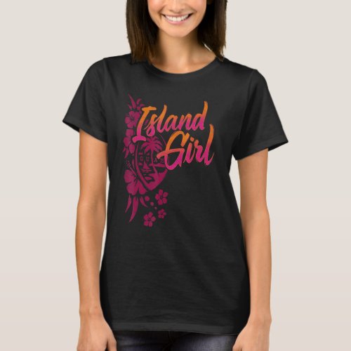 Guam Flower Chamorrita Guam Island Guamanian Girl  T_Shirt