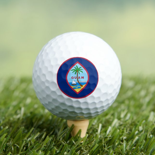 Guam Golf Balls, Guamanian Flag / Patriots Balls (Insitu Tee)