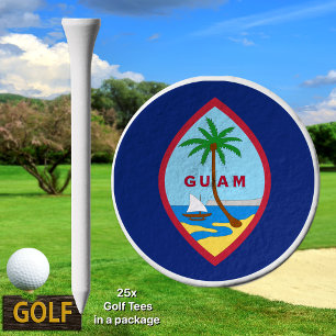 Guam Golf Tee, patriotic Guamanian Flag Tees