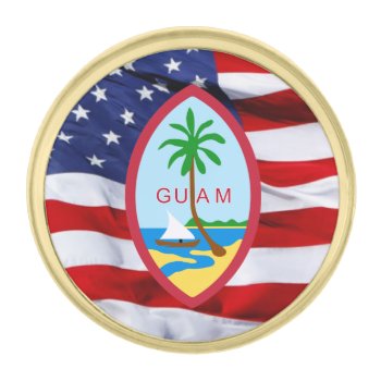 Guam Great Seal Lapel Pin by Dollarsworth at Zazzle