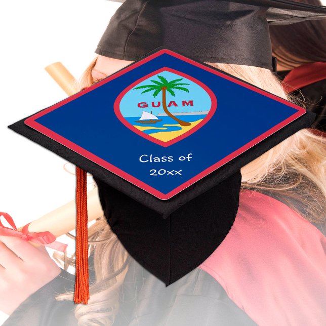 Guam & Guamanian Flag - Students / University Graduation Cap Topper (Creator Uploaded)
