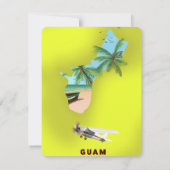 Guam illustrated map travel poster (Back)