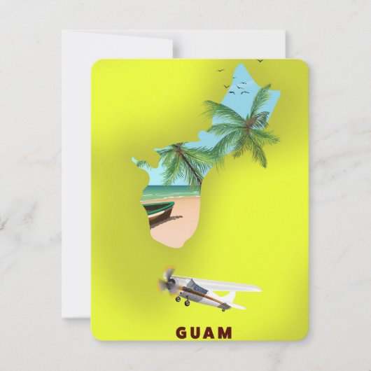 Guam illustrated map travel poster (Front)