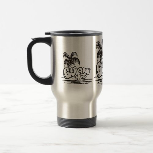 guam in black  white travel mug