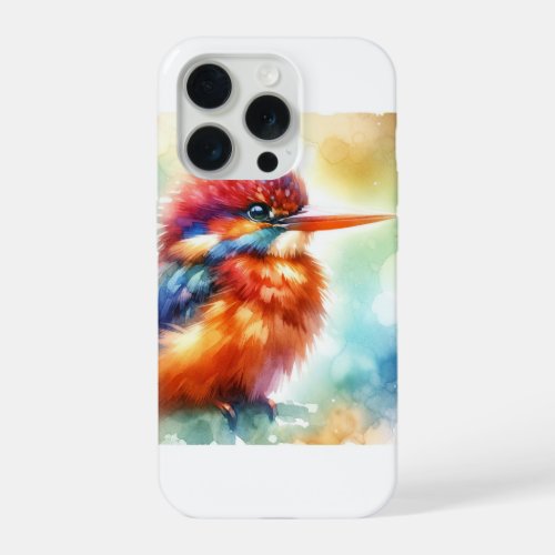 Guam Kingfisher AREF1301 _ Watercolor iPhone 15 Pro Case