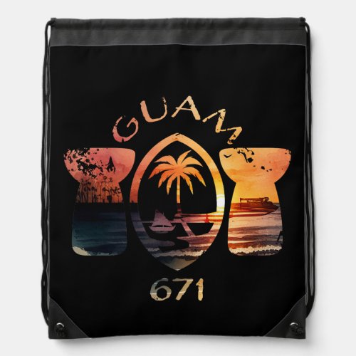 Guam Latte Stones Drawstring Bag