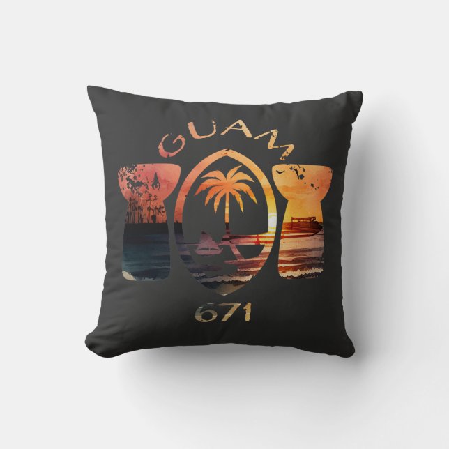 Guam Latte Stones Throw Pillow (Front)