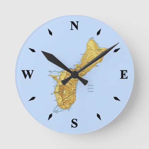 Guam Map Clock