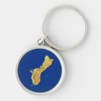 Guam Map Keychain