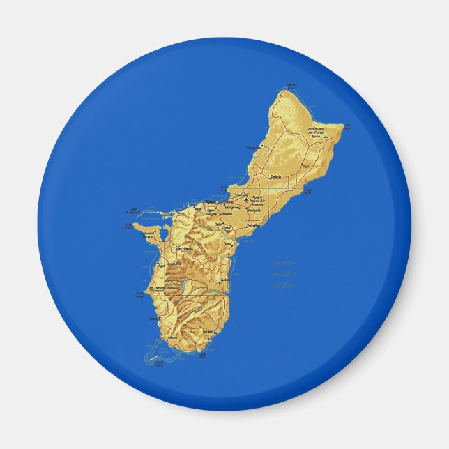 Guam Map Magnet (Front)
