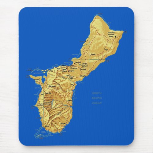 Guam Map Mousepad