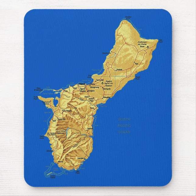 Guam Map Mousepad (Front)