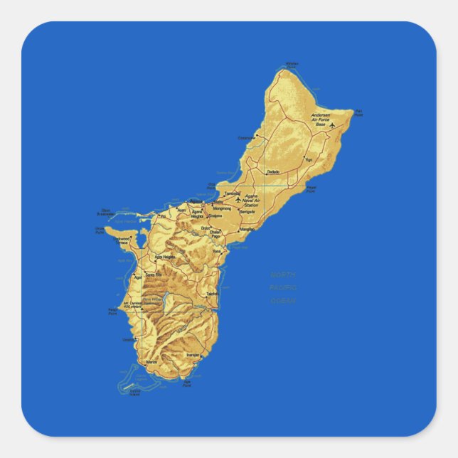 Guam Map Sticker (Front)