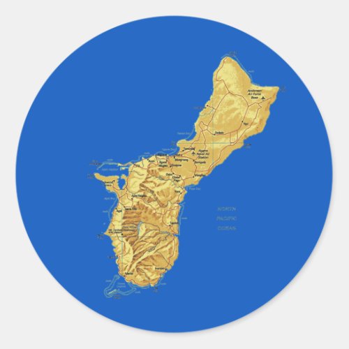 Guam Map Sticker