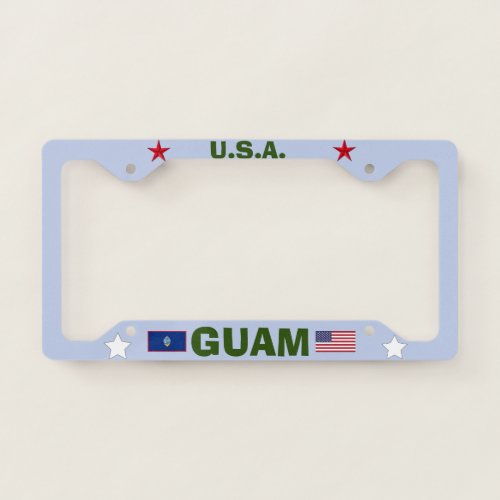 Guam Metal License Plate Frame