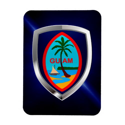 Guam Mettalic Emblem Magnet