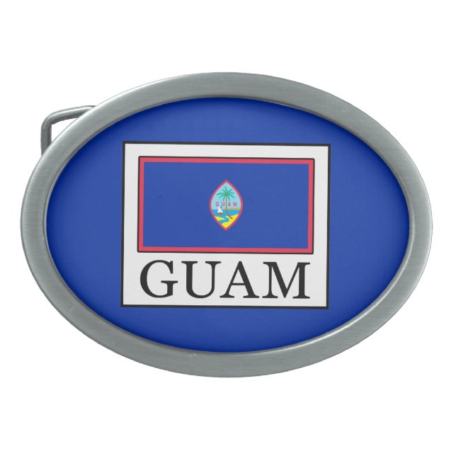 Guam Oval Belt Buckle (Front)