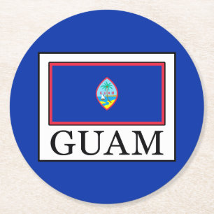 Guam Round Paper Coaster