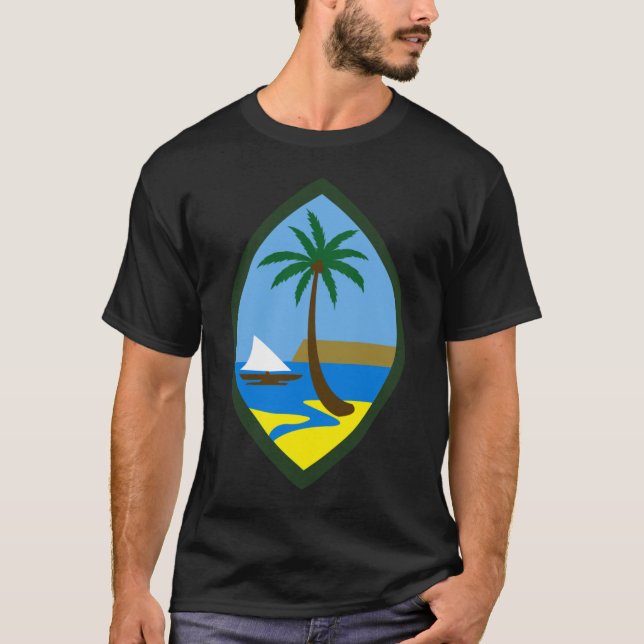 GUAM RUN 671 Guahan USA Flag Seal T-Shirt (Front)