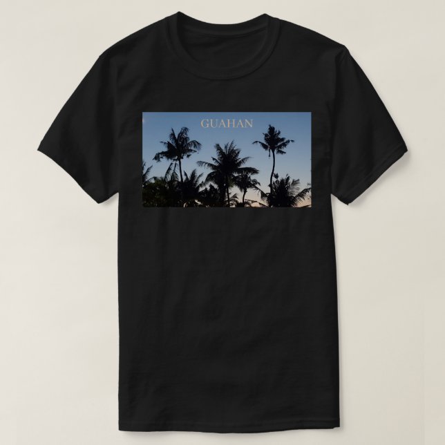GUAM RUN 671 Sunset Trees T-Shirt (Design Front)