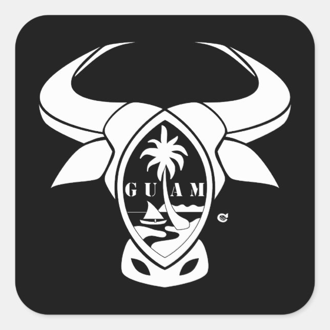 Guam Seal Caribou sticker Sq-Lg (Front)