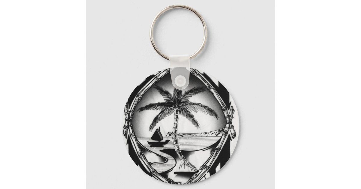 Guam seal clothing and accessories keychain Zazzle