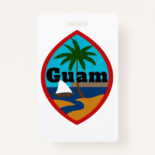 Guam Seal Luggage Tag Badge (Front)