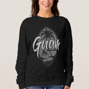 Guam Seal Patch Flag Usa Chamorro Guamanian On Bla Sweatshirt