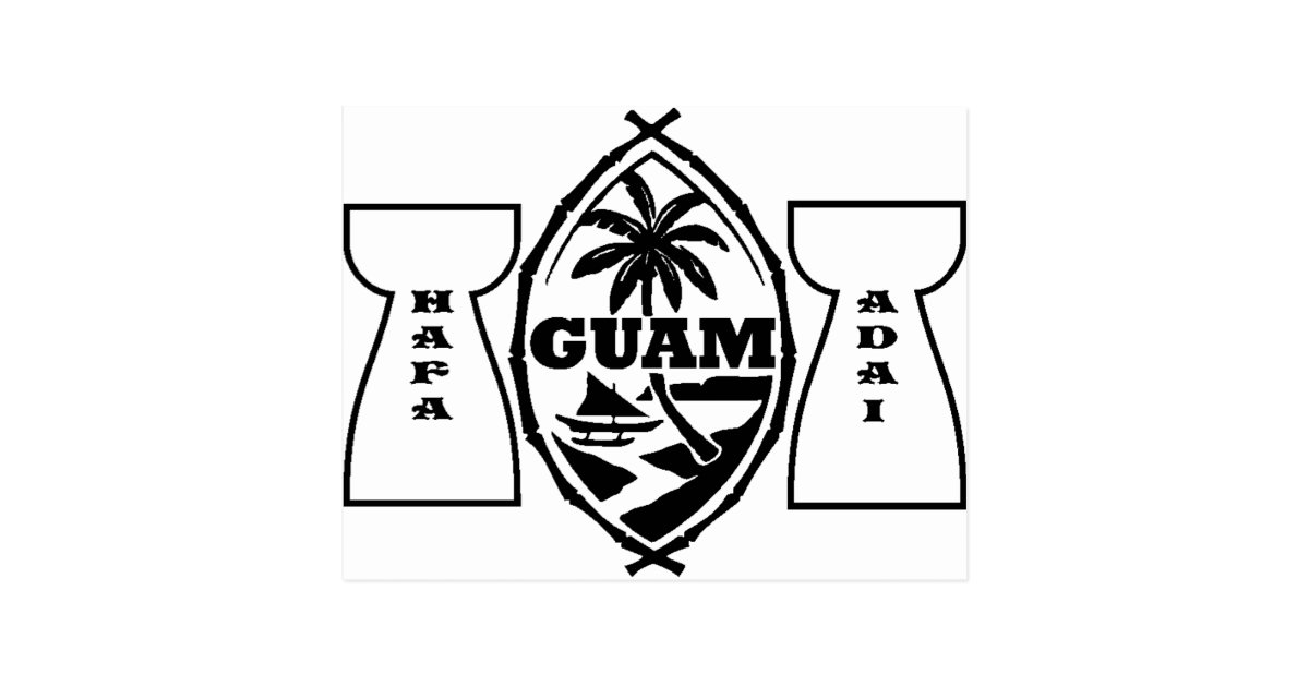 Guam seal with latte stones postcard